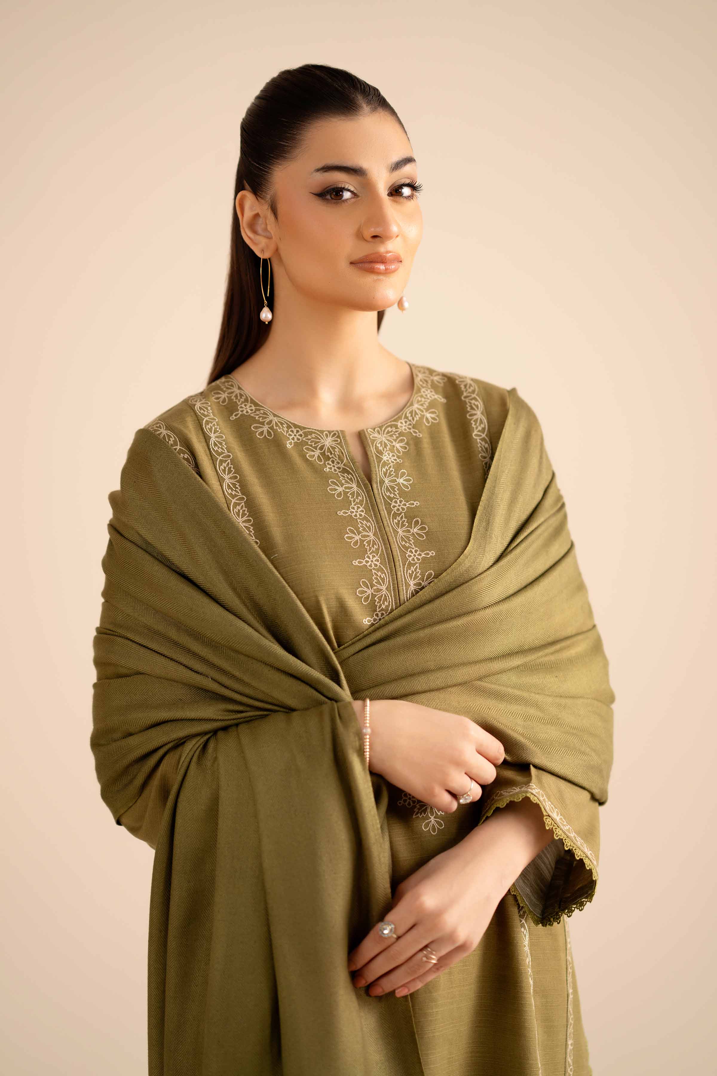 2 Piece - Embroidered Suit - PW25-83 - Image 8