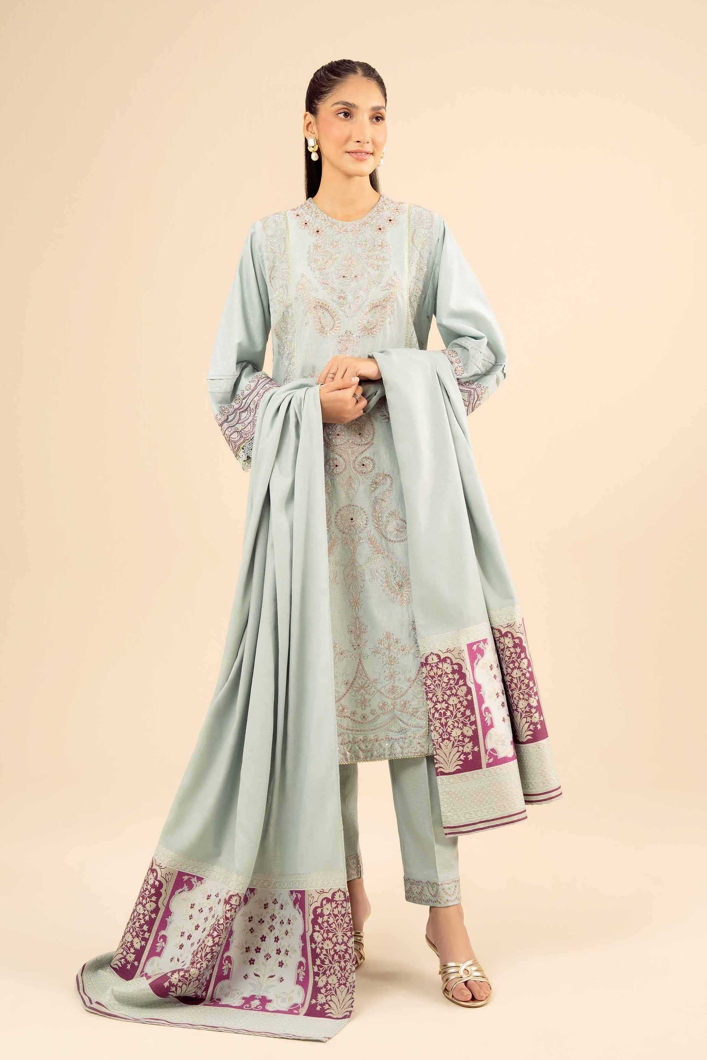 3 Piece - Embroidered Suit - PW25-88