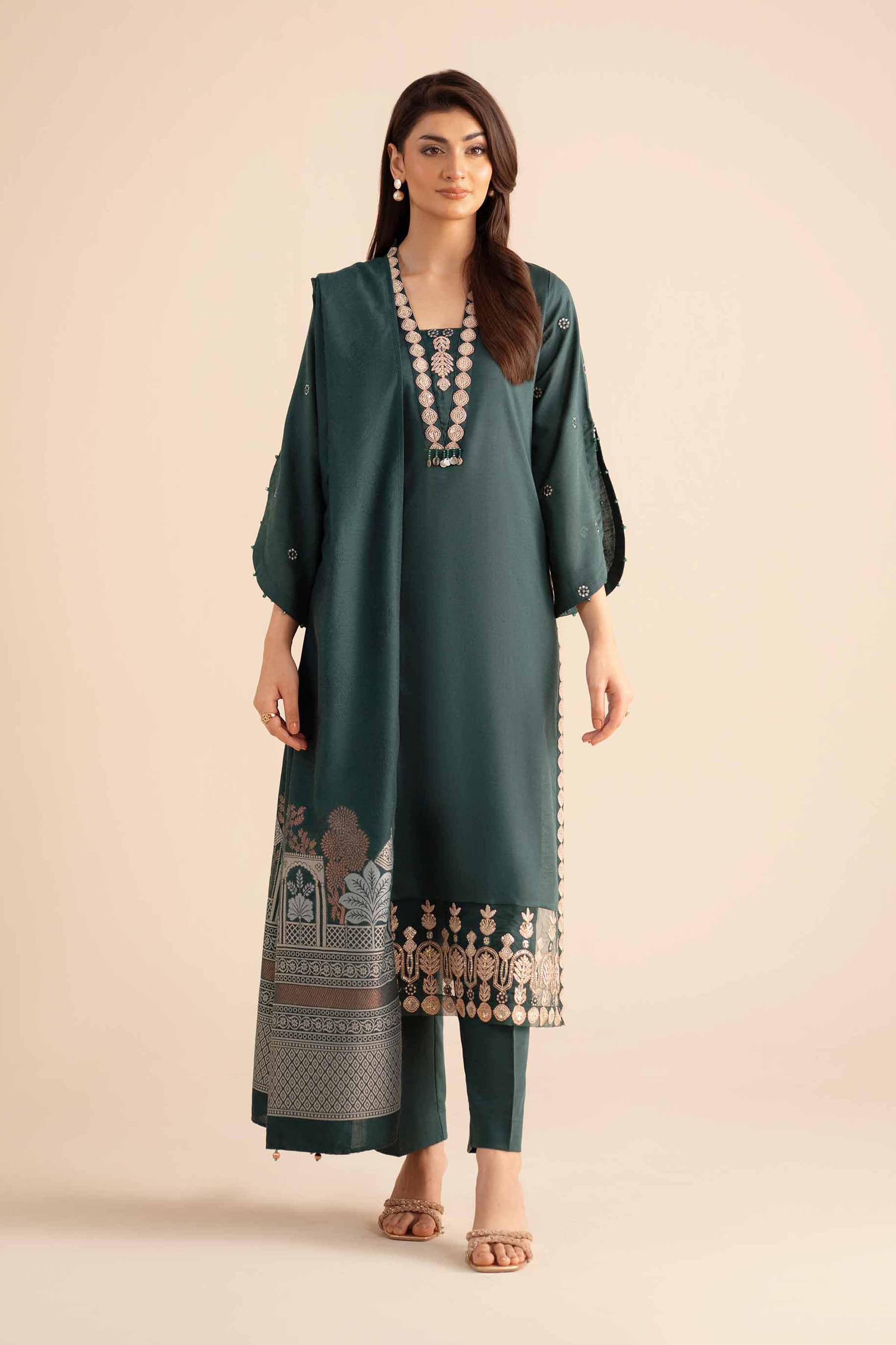 3 Piece - Embroidered Suit - PW25-89