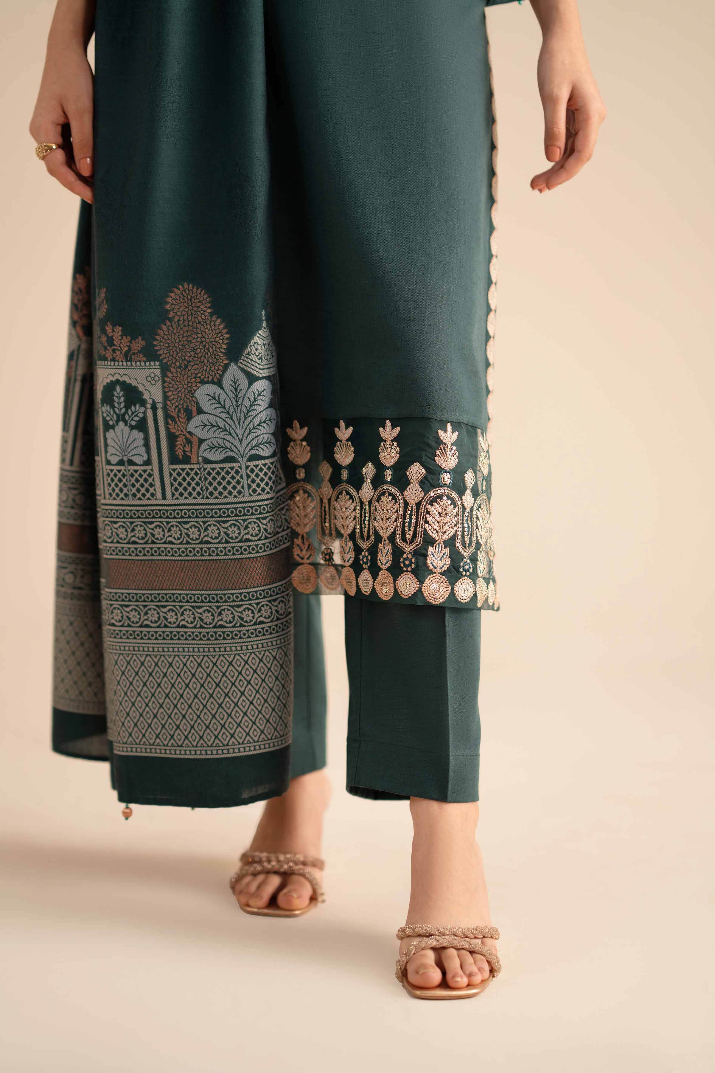 3 Piece - Embroidered Suit - PW25-89 - Image 6