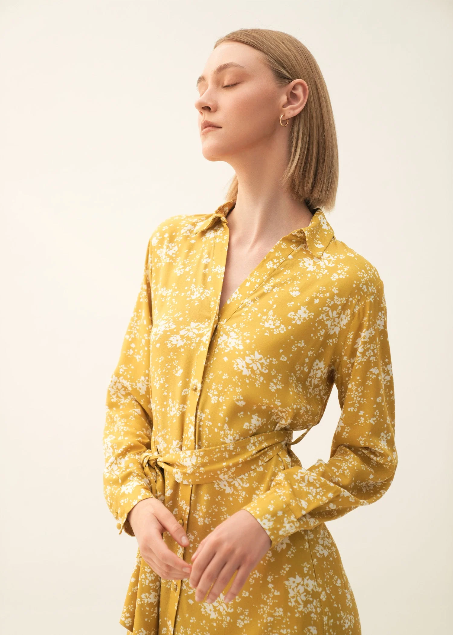 Printed Flared Dress With Belt - KOA - Image 6