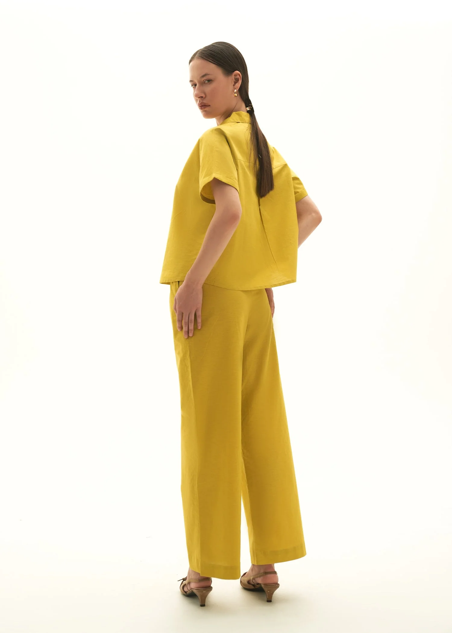 Wide Leg Linen Blend Trousers - KOA - Image 3