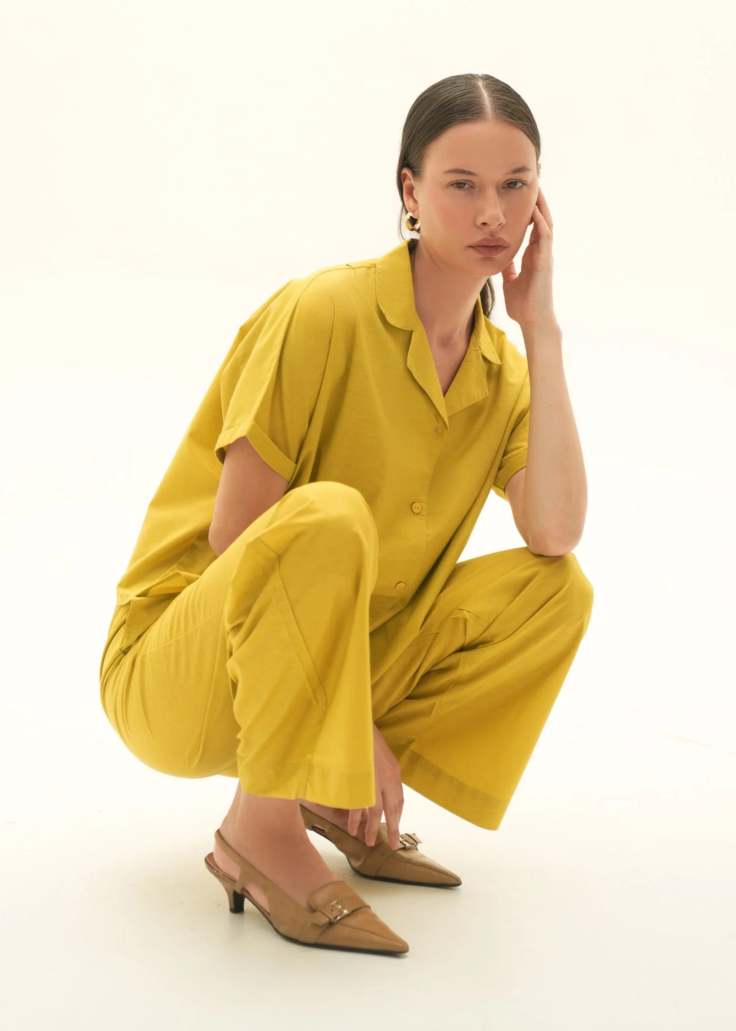 Wide Leg Linen Blend Trousers - KOA - Image 4