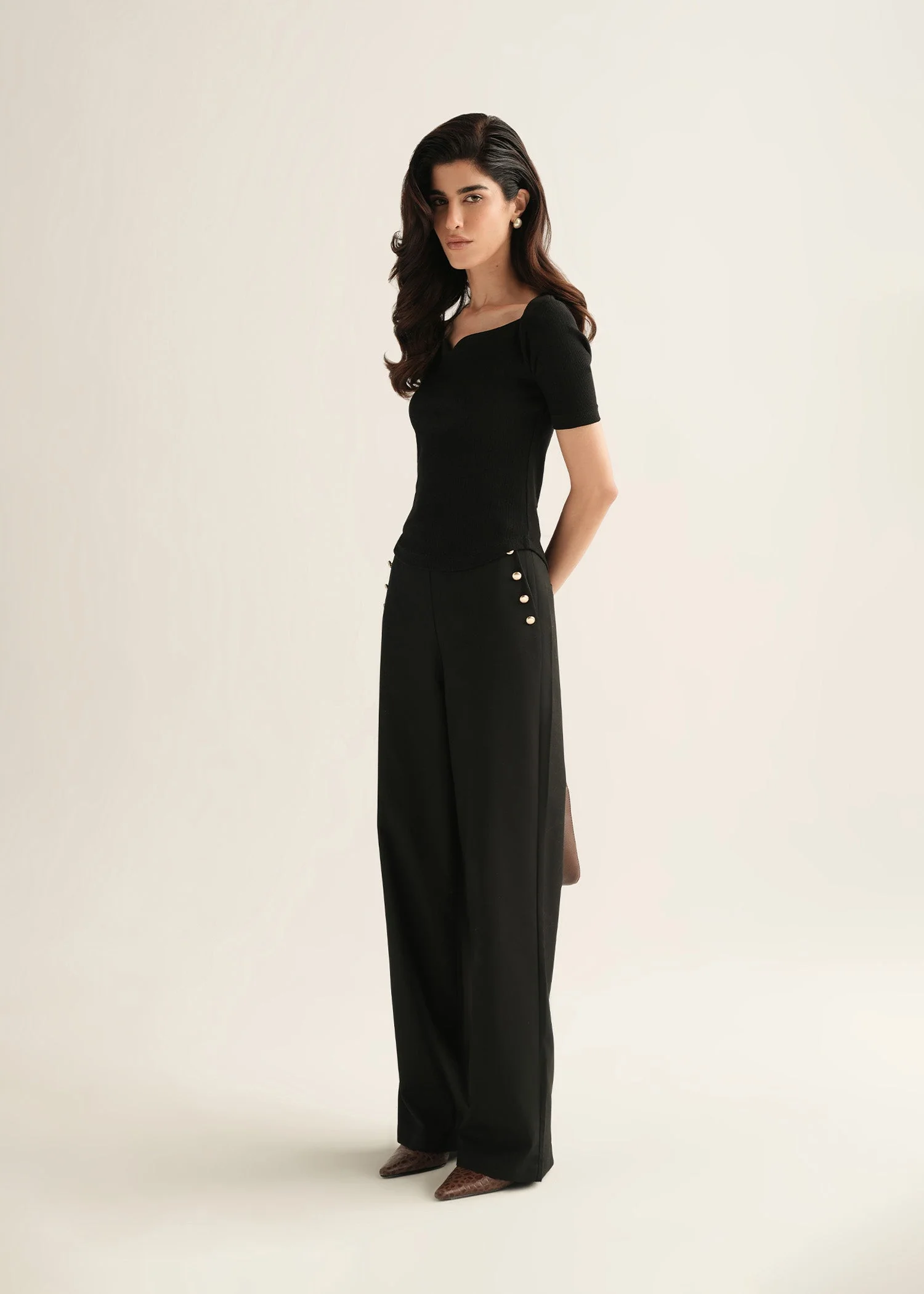 Ribbed Sweetheart Neckline Top - KOA - Image 4