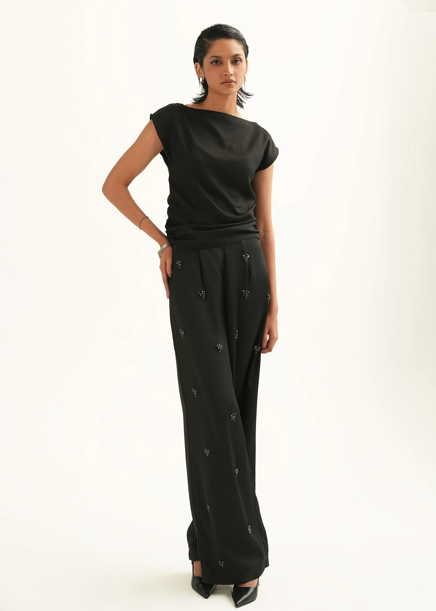 Flowy Top With Gathers - KOA - Image 2