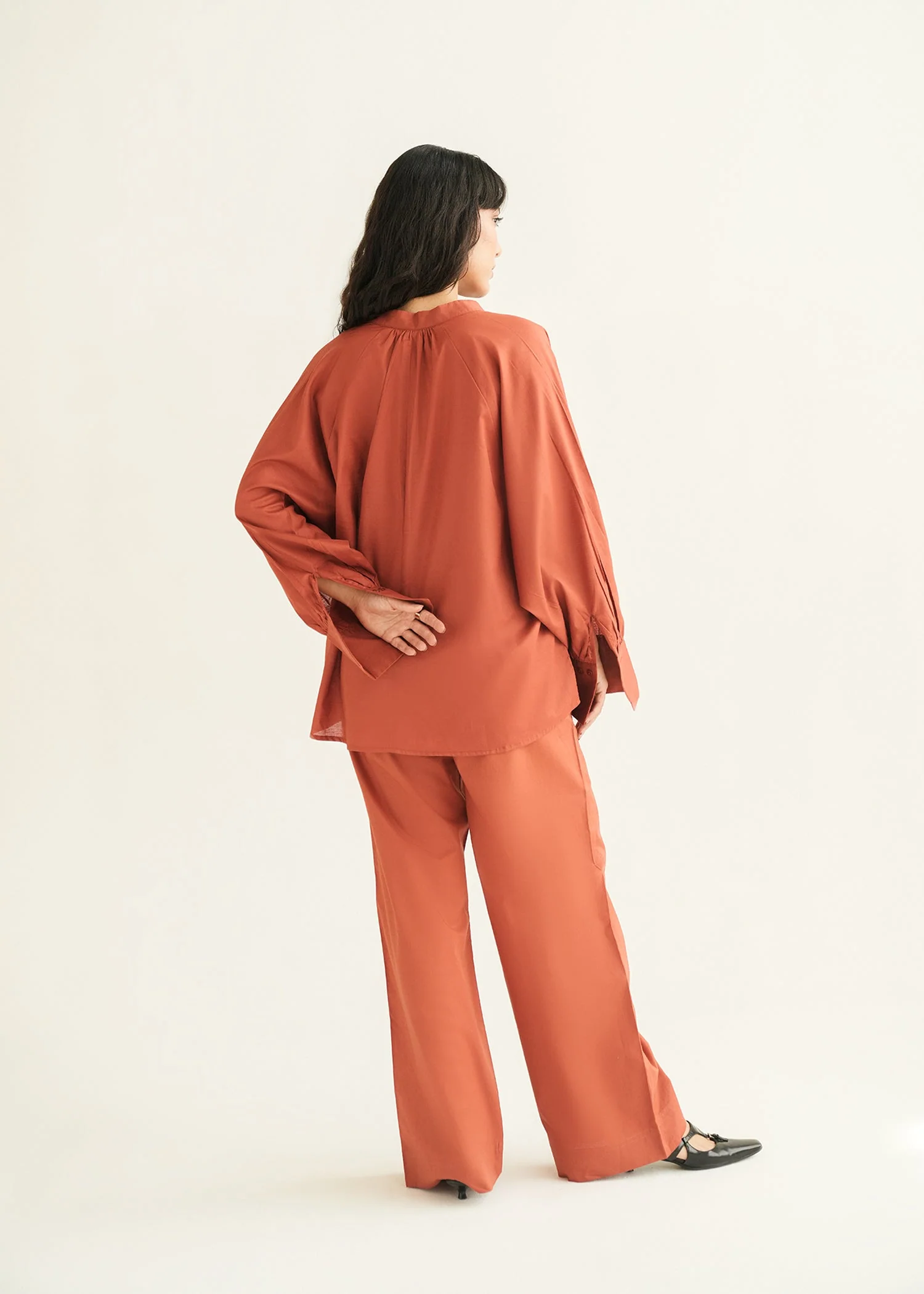 Oversized Gathered Blouse - KOA - Image 5
