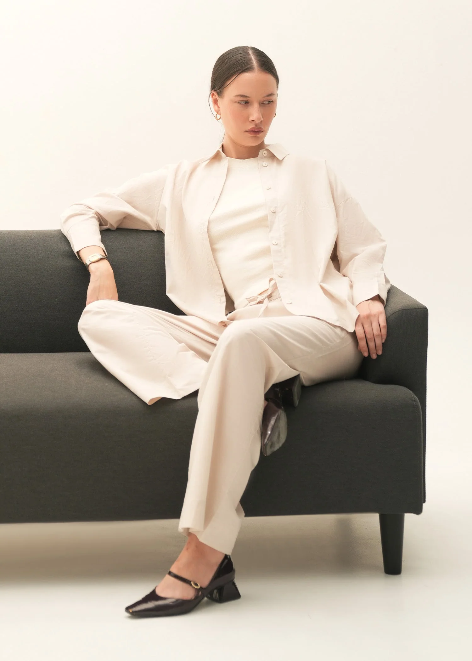 Wide Leg Linen Blend Trousers - KOA - Image 6