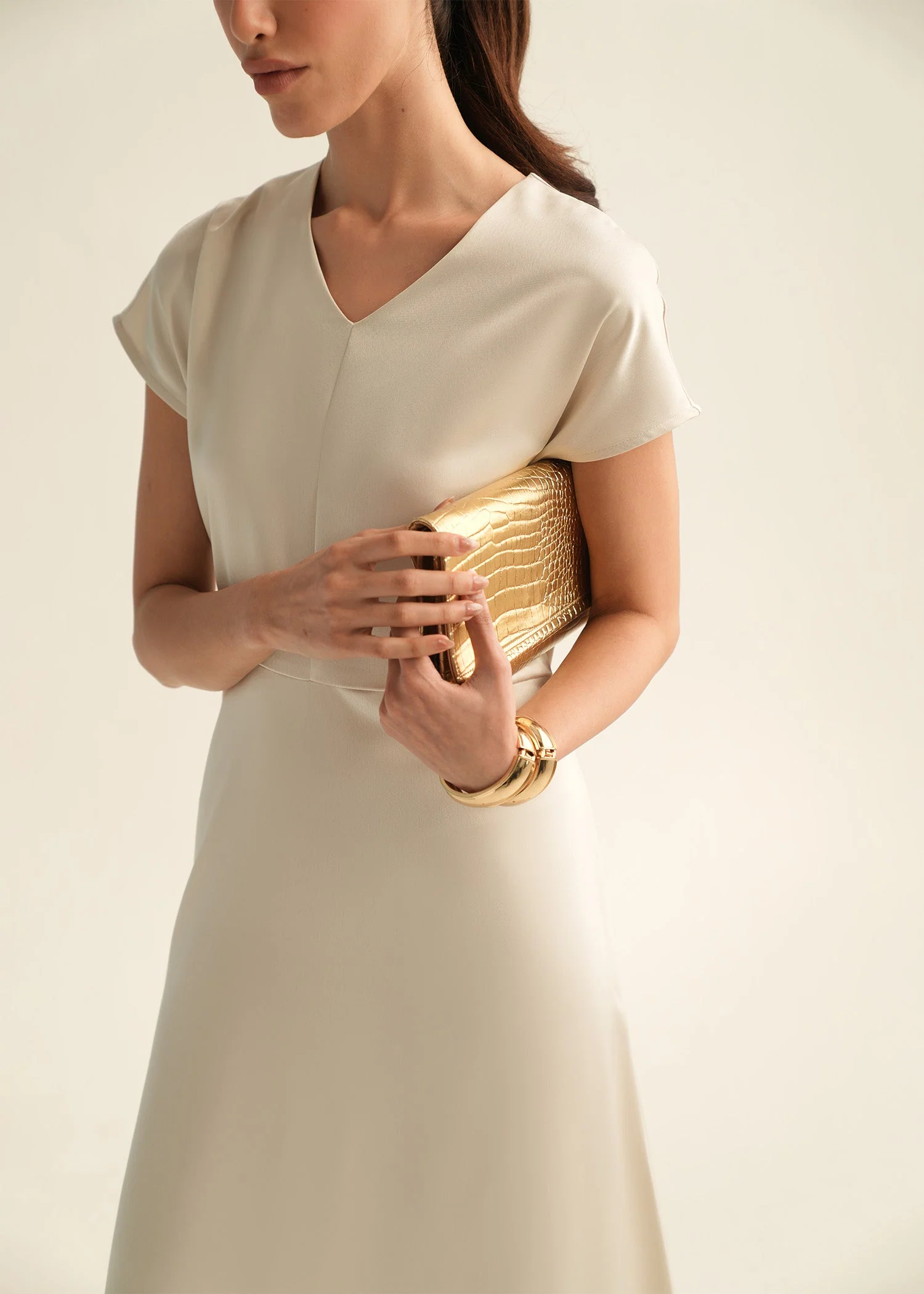 Asymmetrical Satin Dress - KOA - Image 3