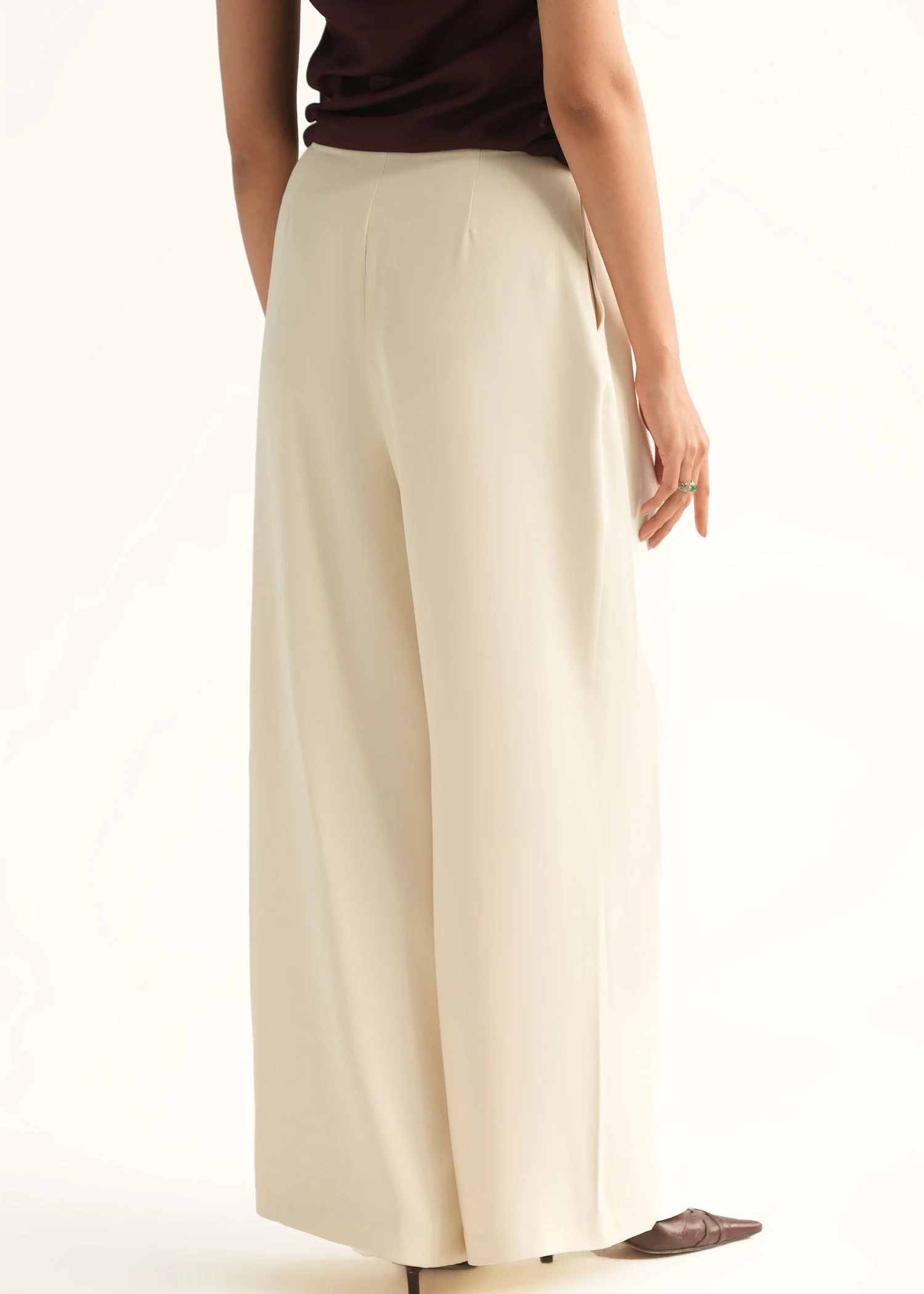 Wide Leg Pleated Pants - KOA - Image 3