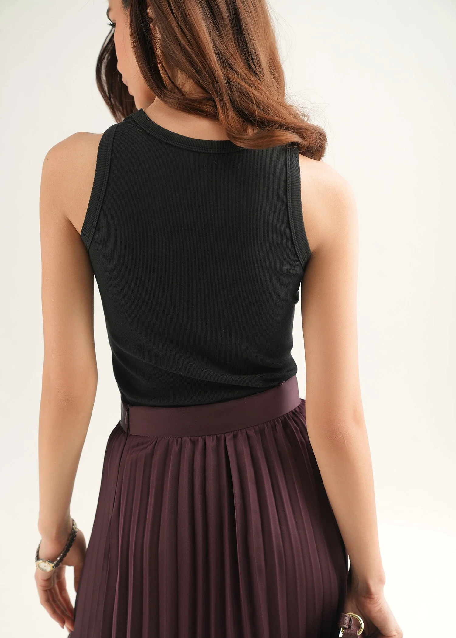 Satin Pleated Skirt - KOA - Image 6