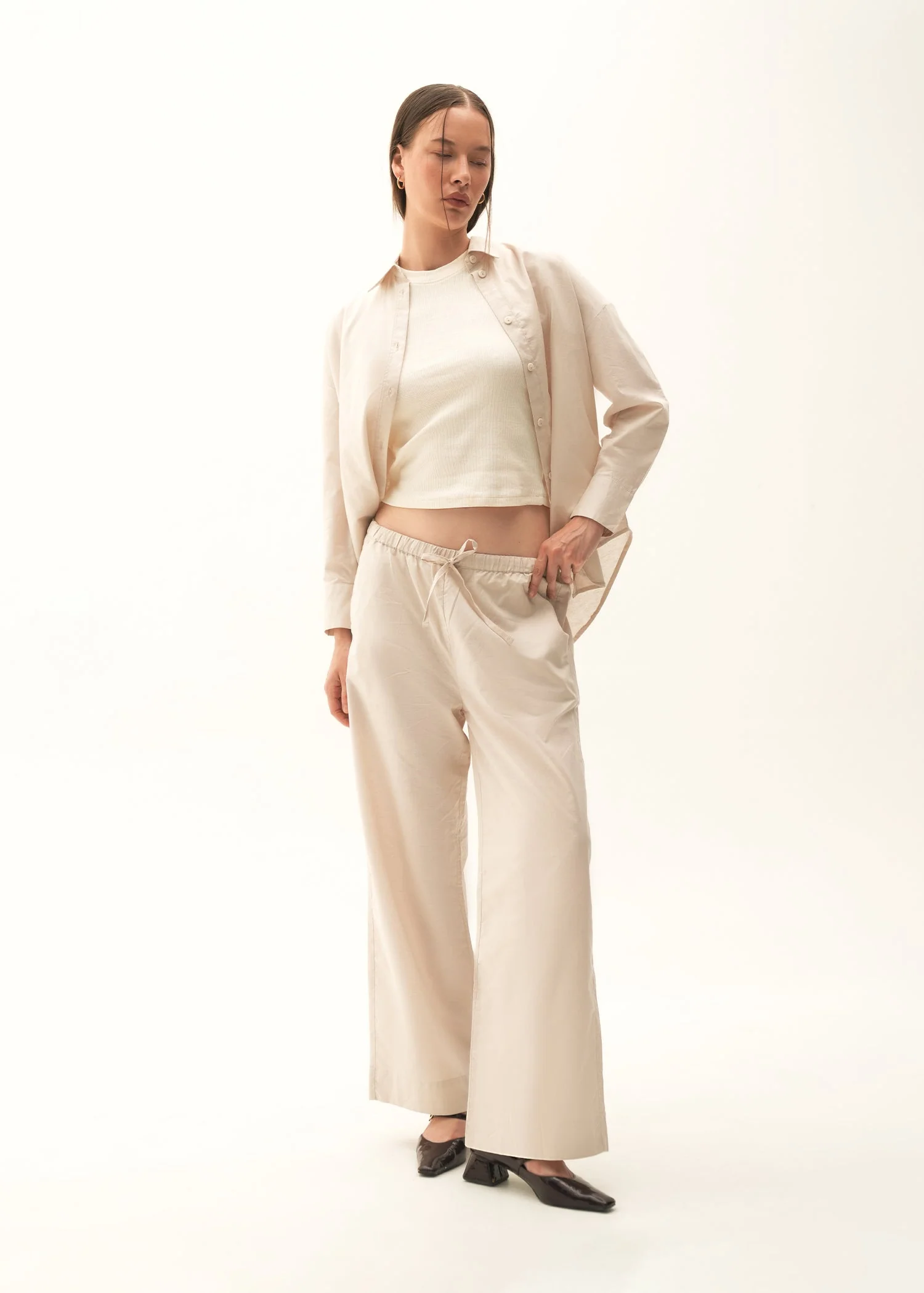 Oversized Button Down Linen Blend Shirt - KOA - Image 3