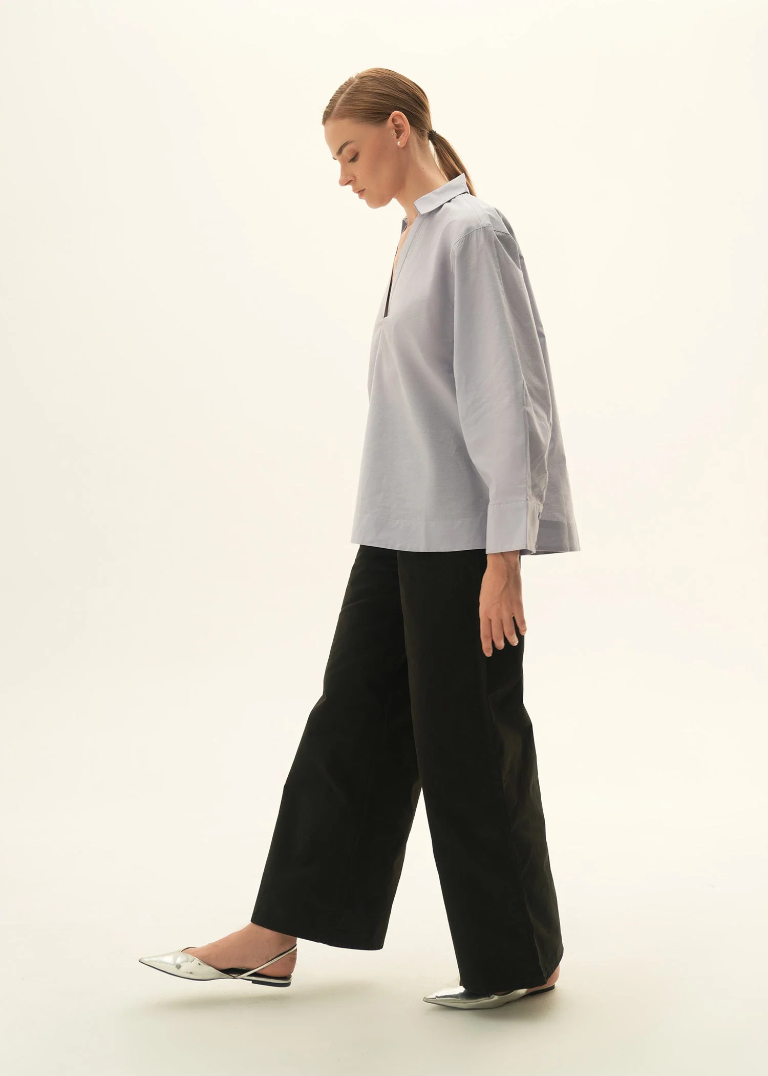 Basic Linen Blend Blouse - KOA - Image 4
