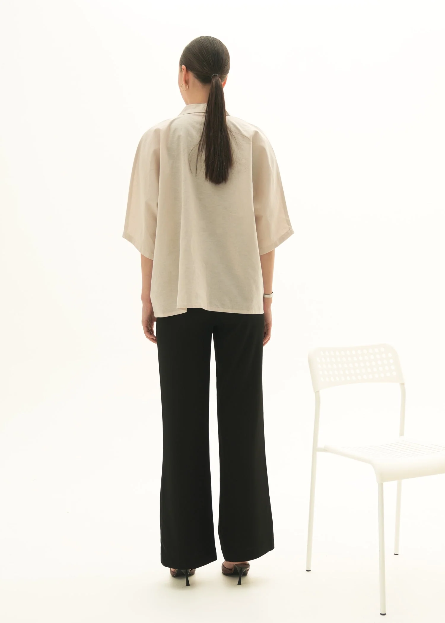 Button Down Linen Blend Shirt - KOA - Image 3