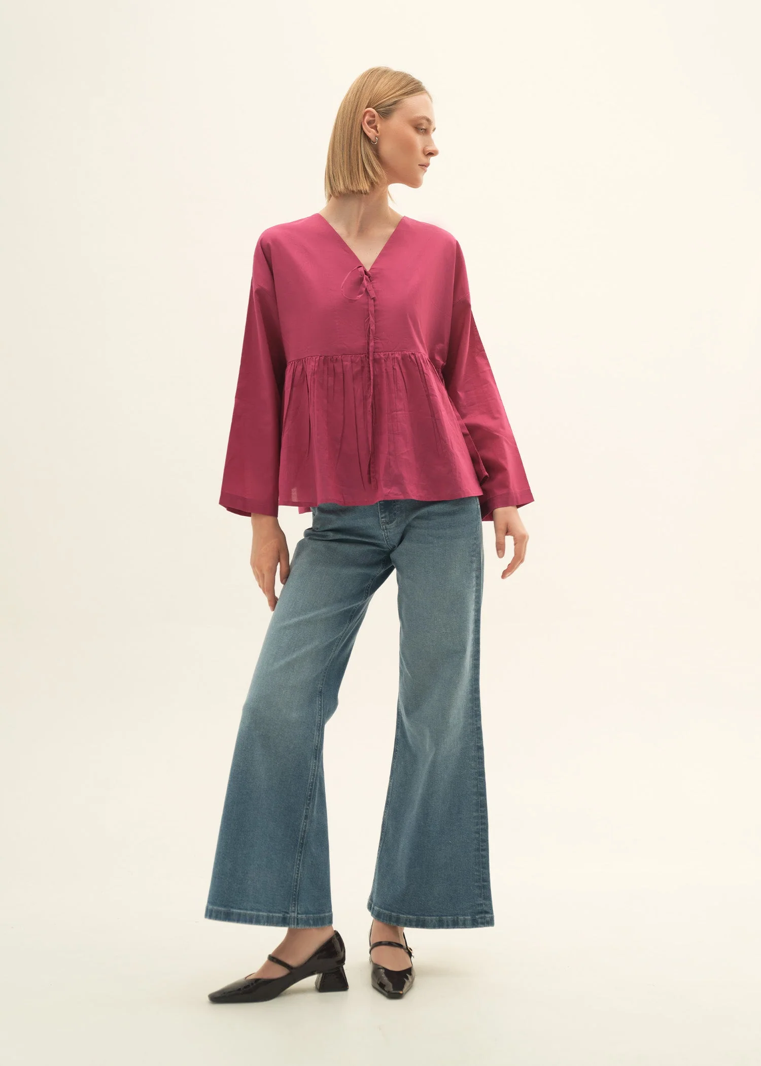 Flared Cotton Top - KOA - Image 3