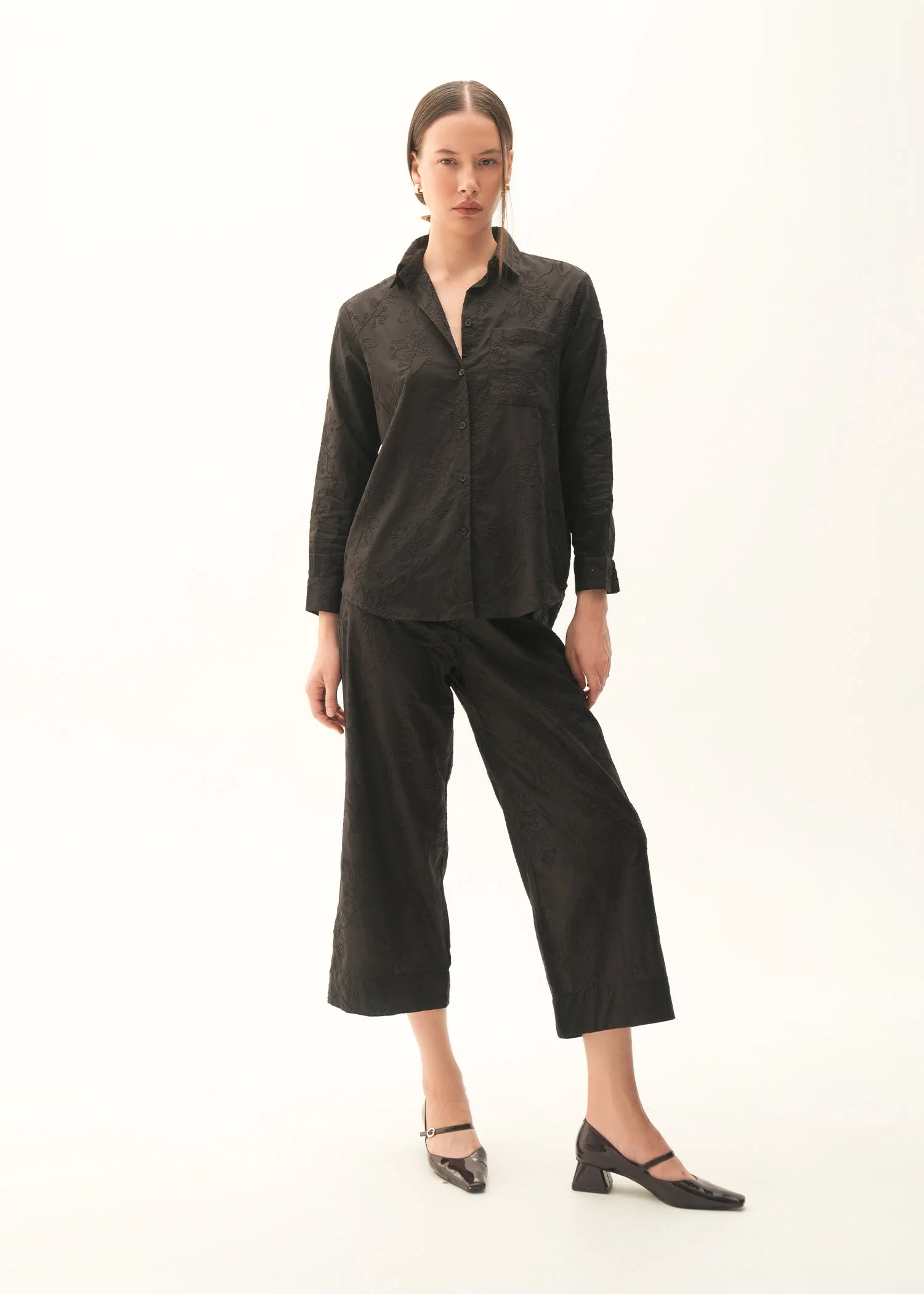 Embroidered Cotton Button Down Shirt - KOA - Image 4