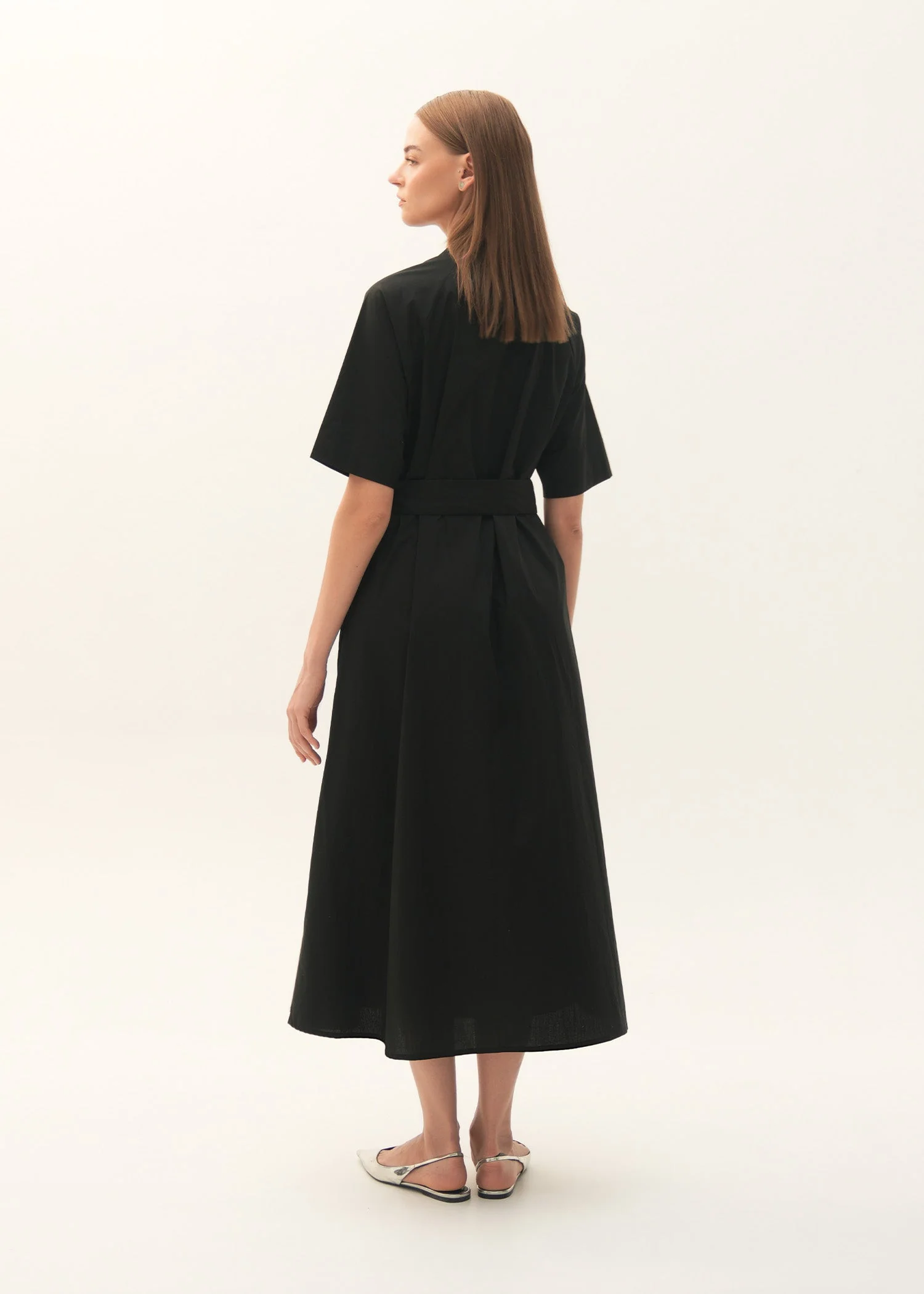 Flared Cotton Dress With Raglan Sleeves - KOA - Image 8