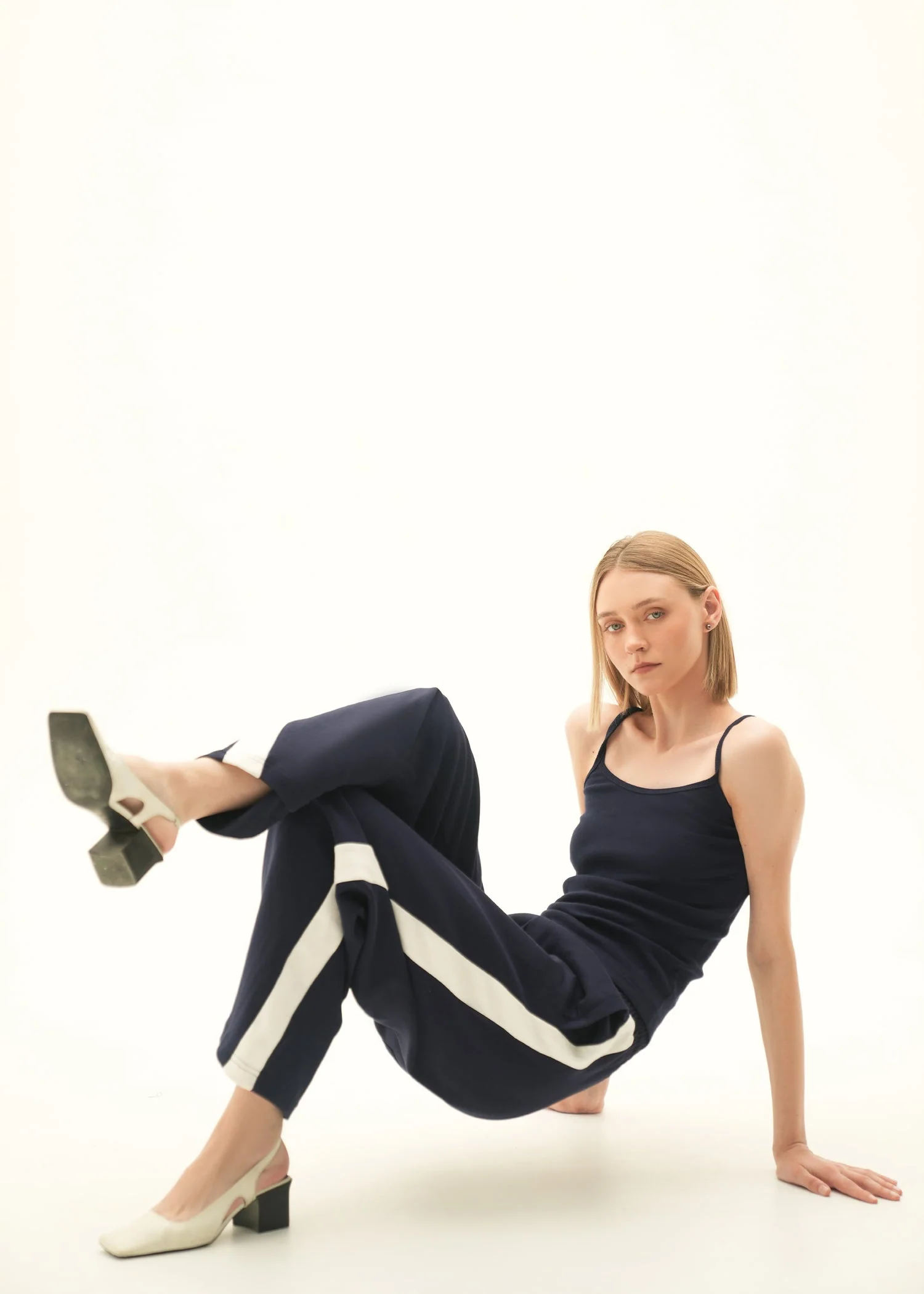Wide Leg Trousers With Side Contrasting Panel - KOA - Image 7