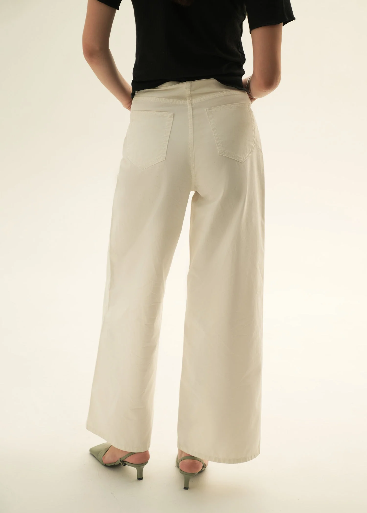 Cropped Wide Leg Jeans - KOA - Image 4