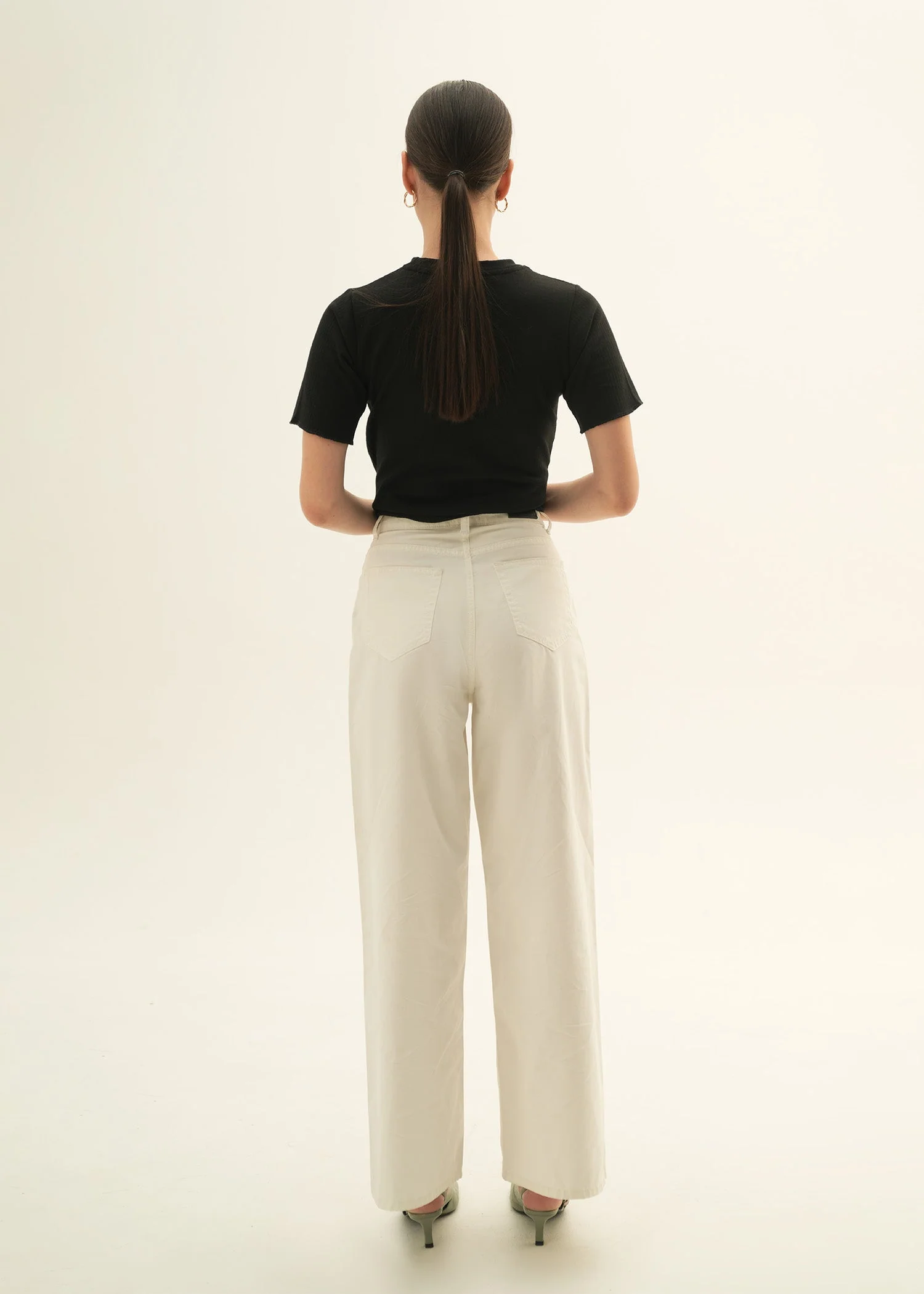 Cropped Wide Leg Jeans - KOA - Image 6