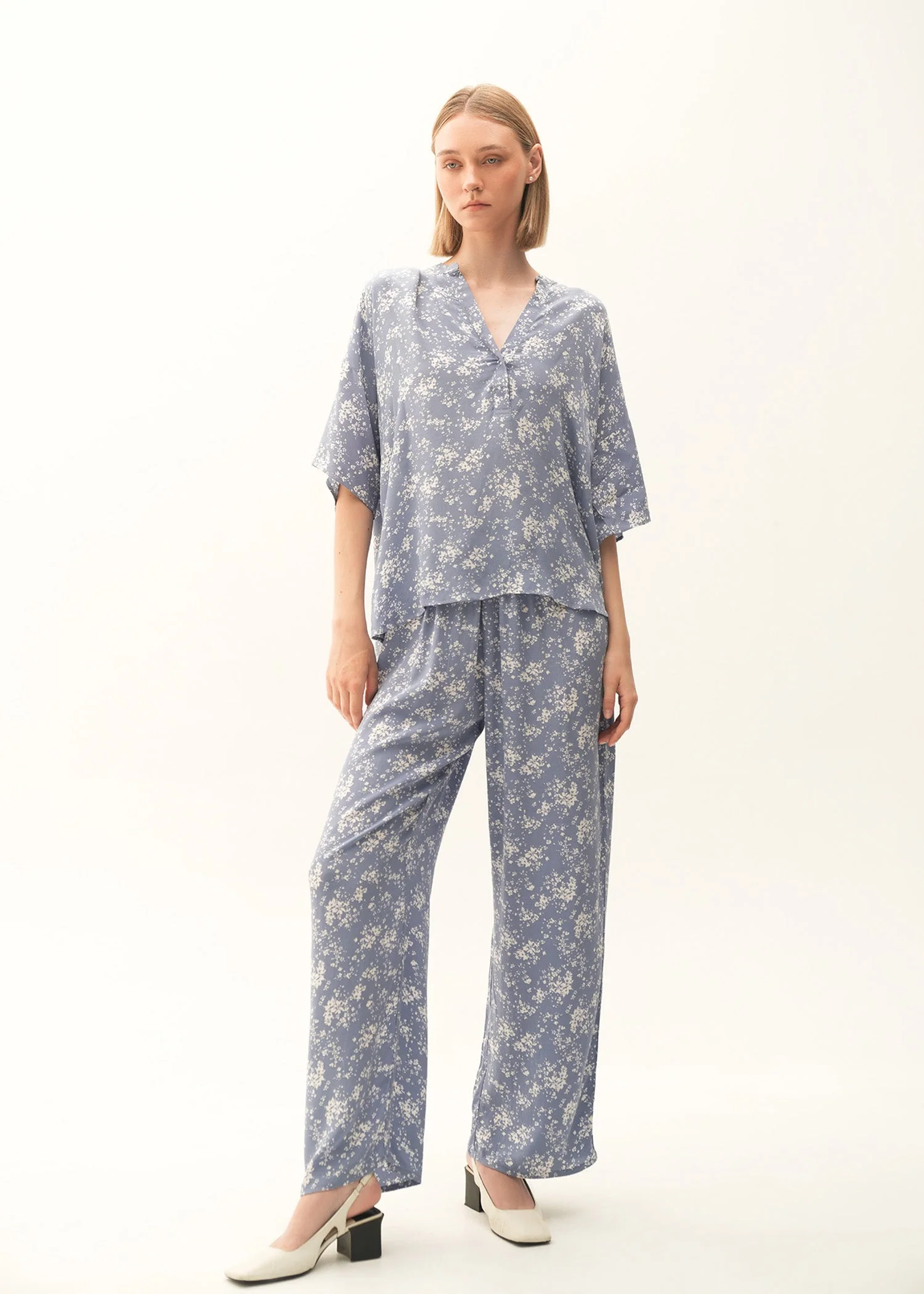 Printed Wide Leg Trousers - KOA - Image 3