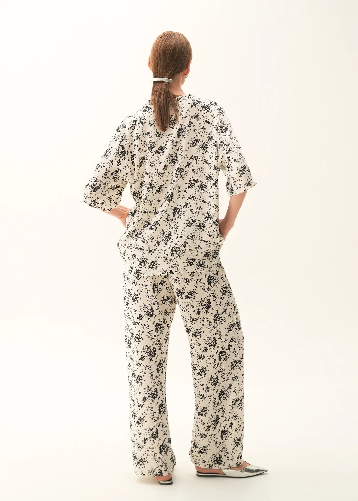 Printed Wide Leg Trousers - KOA - Image 3
