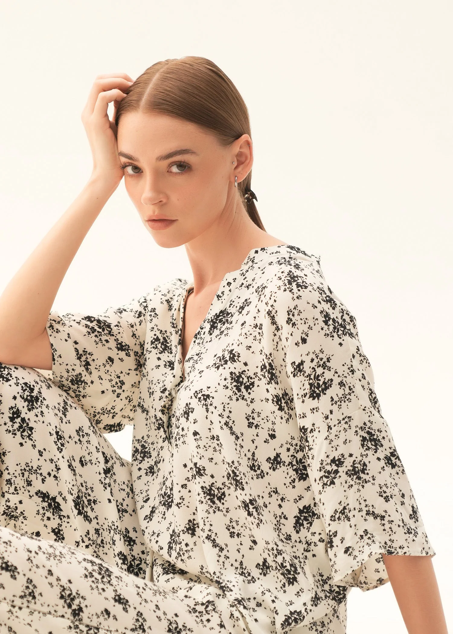 Printed Wide Leg Trousers - KOA - Image 6