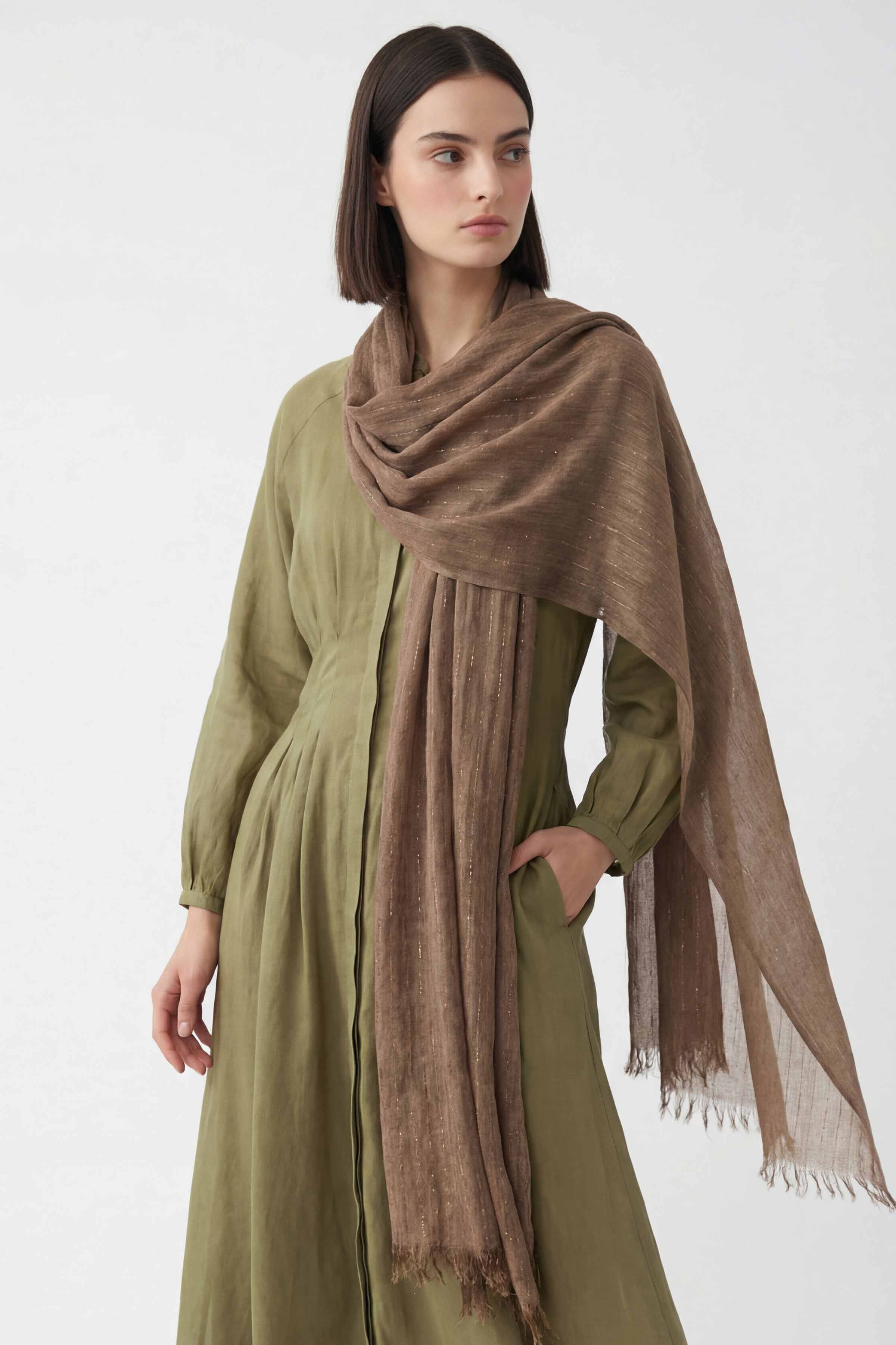 Coffee Women Scarf-443422117 - Image 4