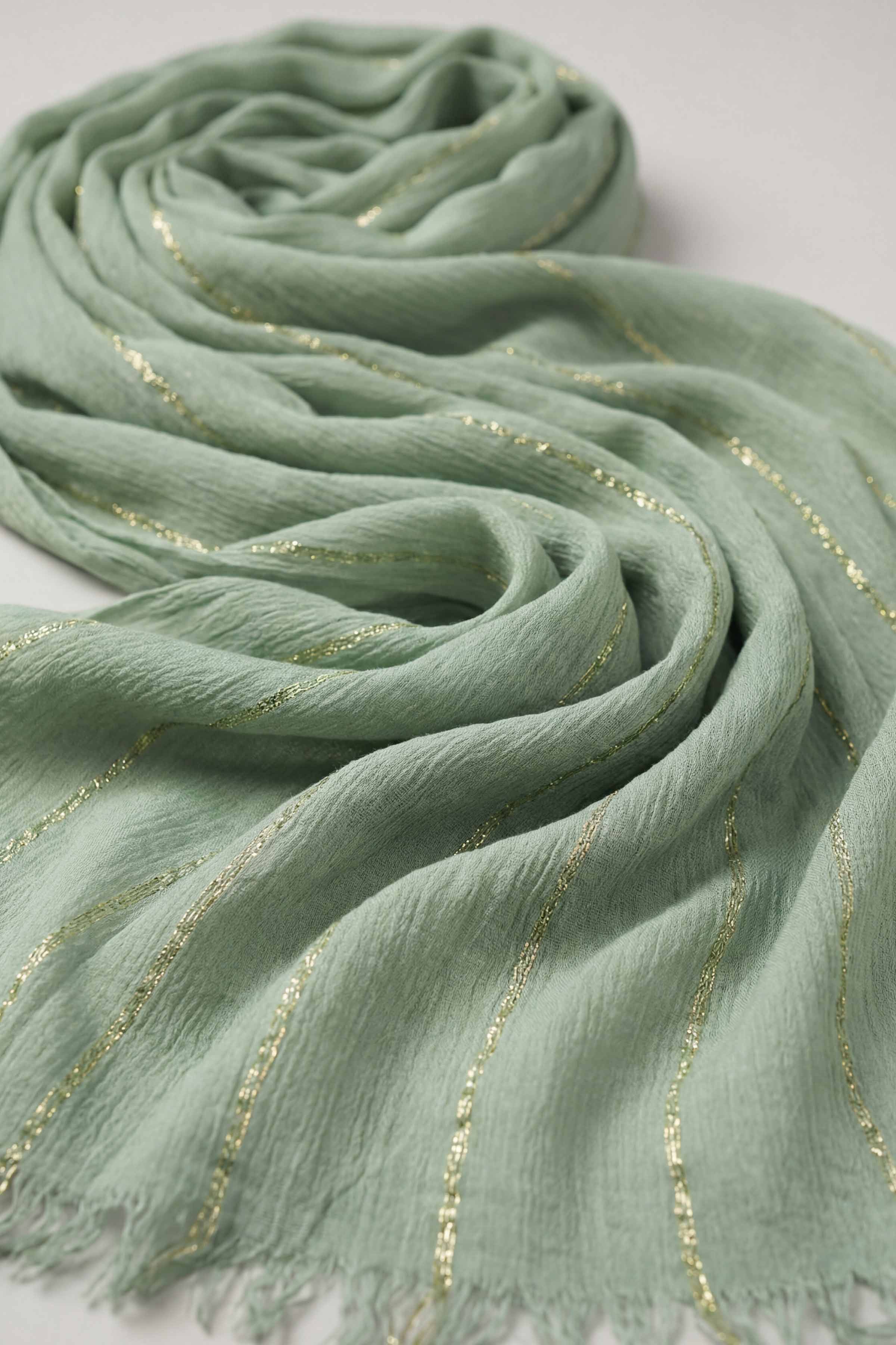 Green Women Scarf-443442104 - Image 5